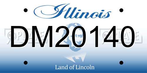 DM20140 Illinois License Plate
