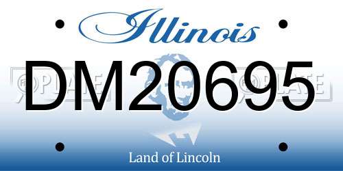 DM20695 Illinois License Plate