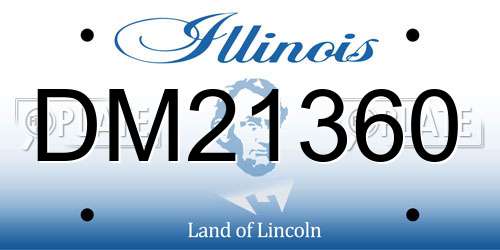 DM21360 Illinois License Plate