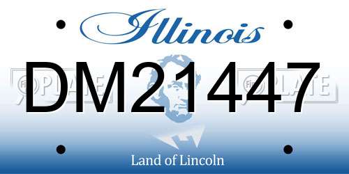 DM21447 Illinois License Plate