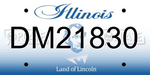 DM21830 Illinois License Plate