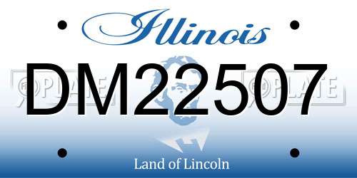 DM22507 Illinois License Plate