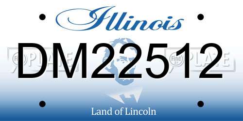 DM22512 Illinois License Plate