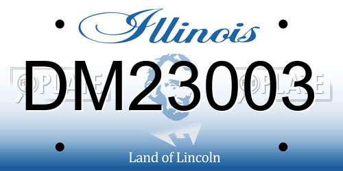 DM23003 Illinois License Plate
