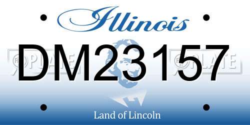 DM23157 Illinois License Plate