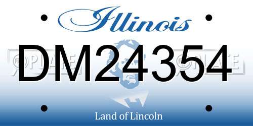 DM24354 Illinois License Plate