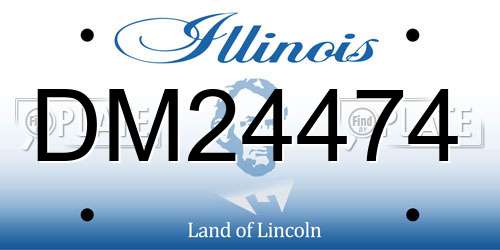 DM24474 Illinois License Plate
