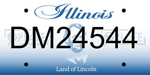 DM24544 Illinois License Plate
