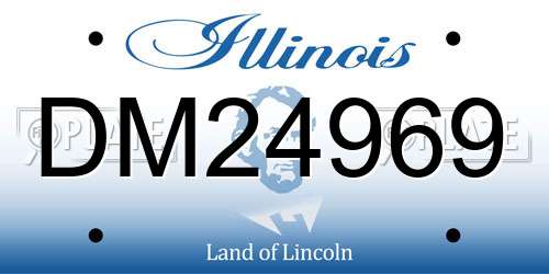 DM24969 Illinois License Plate