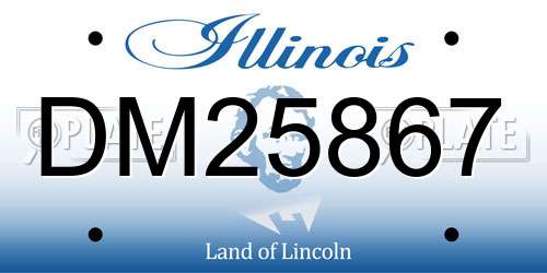 DM25867 Illinois License Plate