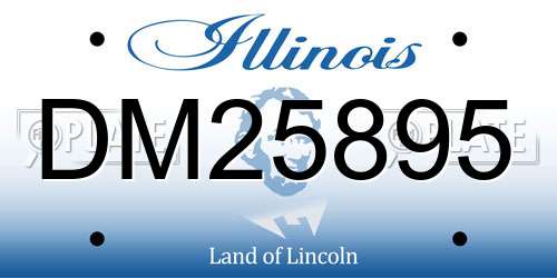 DM25895 Illinois License Plate