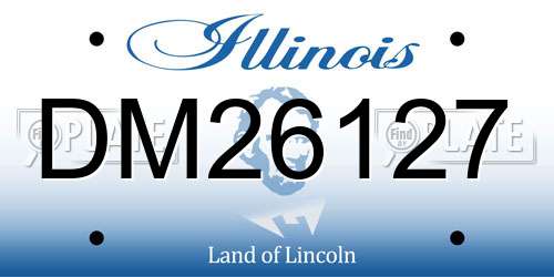DM26127 Illinois License Plate
