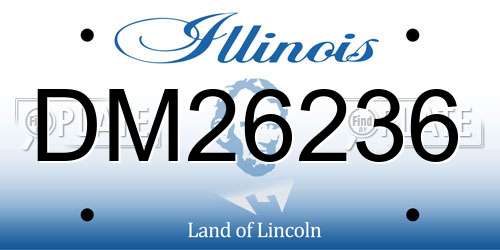 DM26236 Illinois License Plate