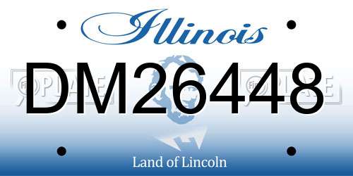 DM26448 Illinois License Plate