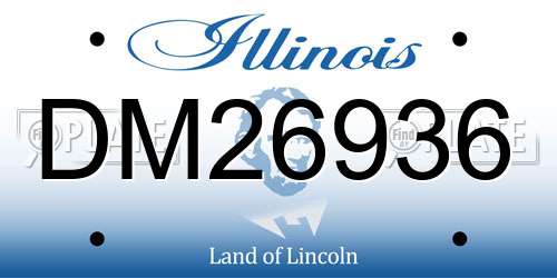 DM26936 Illinois License Plate