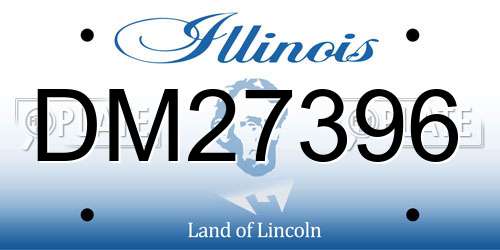 DM27396 Illinois License Plate
