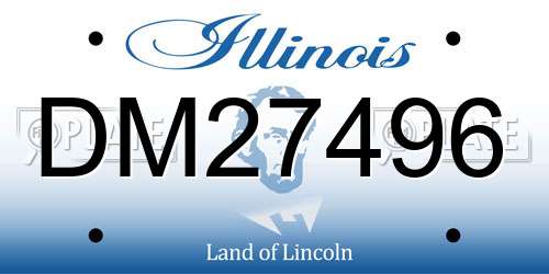 DM27496 Illinois License Plate