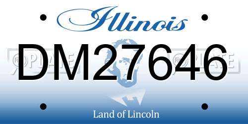 DM27646 Illinois License Plate