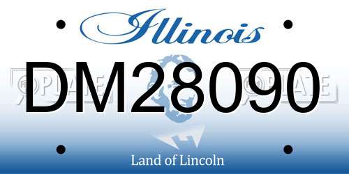 DM28090 Illinois License Plate