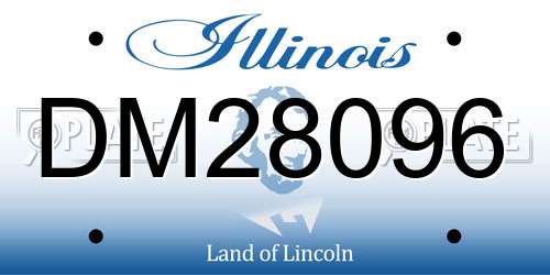 DM28096 Illinois License Plate