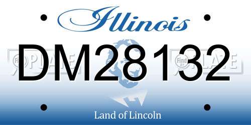 DM28132 Illinois License Plate