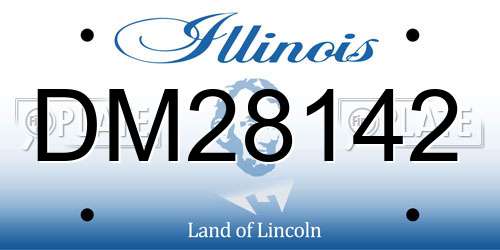 DM28142 Illinois License Plate