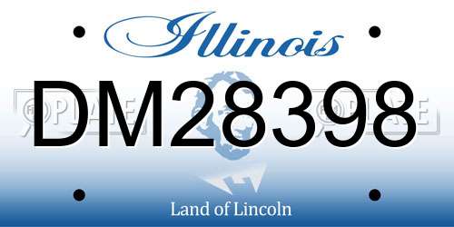 DM28398 Illinois License Plate