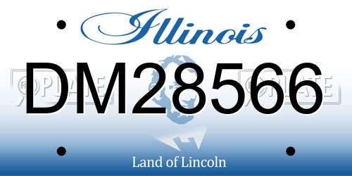 DM28566 Illinois License Plate
