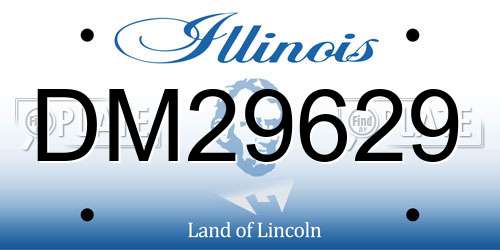 DM29629 Illinois License Plate