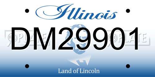 DM29901 Illinois License Plate