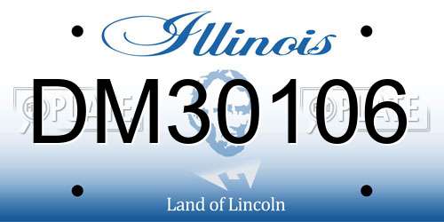 DM30106 Illinois License Plate