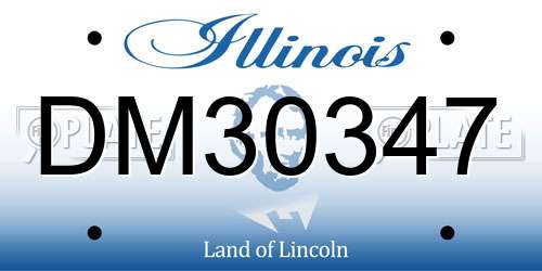 DM30347 Illinois License Plate