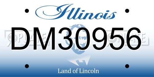 DM30956 Illinois License Plate