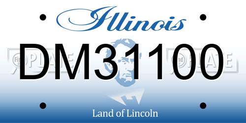 DM31100 Illinois License Plate