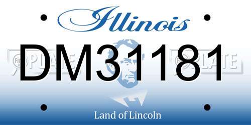 DM31181 Illinois License Plate