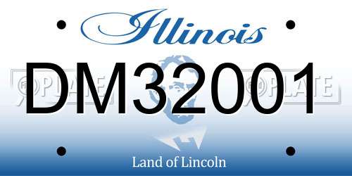 DM32001 Illinois License Plate