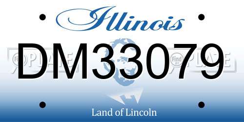 DM33079 Illinois License Plate