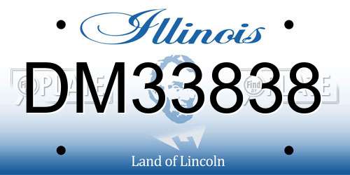 DM33838 Illinois License Plate
