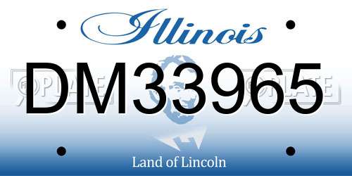 DM33965 Illinois License Plate
