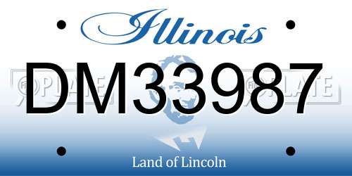 DM33987 Illinois License Plate