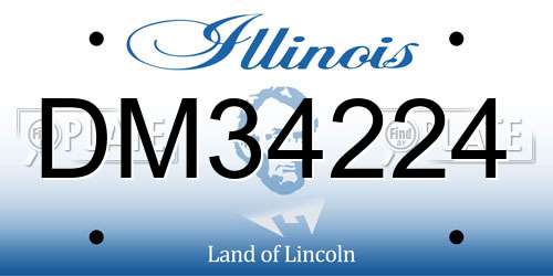 DM34224 Illinois License Plate