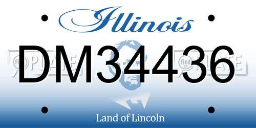 DM34436 Illinois License Plate