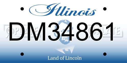 DM34861 Illinois License Plate