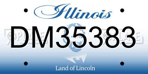 DM35383 Illinois License Plate