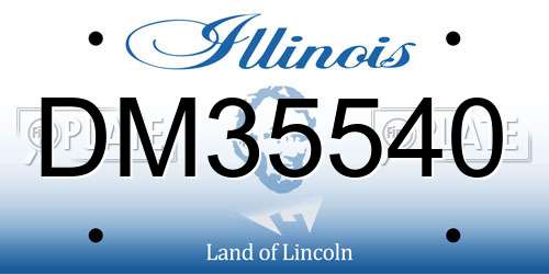 DM35540 Illinois License Plate