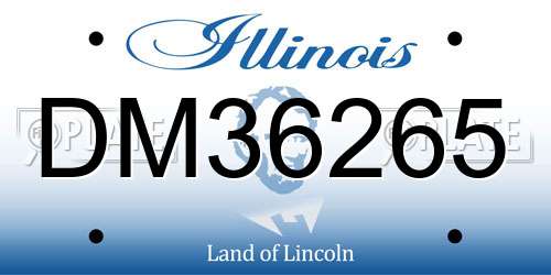 DM36265 Illinois License Plate