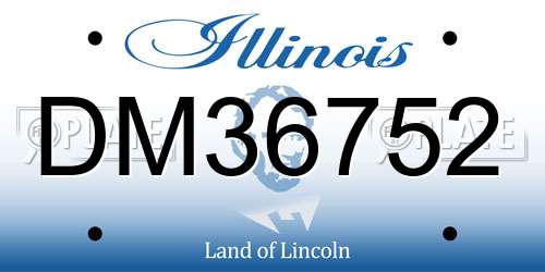 DM36752 Illinois License Plate