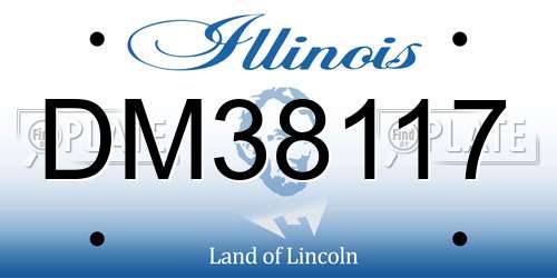 DM38117 Illinois License Plate