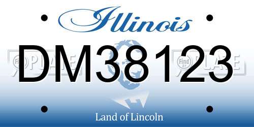 DM38123 Illinois License Plate