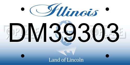DM39303 Illinois License Plate